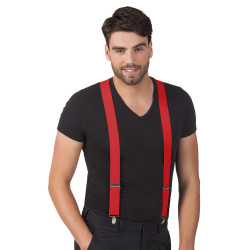 Červené kšandy (šle) pružné